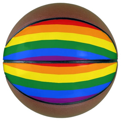Fullsize Basketball with Pride Flag of LGBT