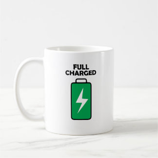 Fully Charged Coffee Mug – A Fun Gift for Dad mom