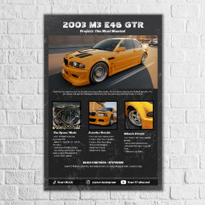 Fully custom Car Show Spec Board foamcore