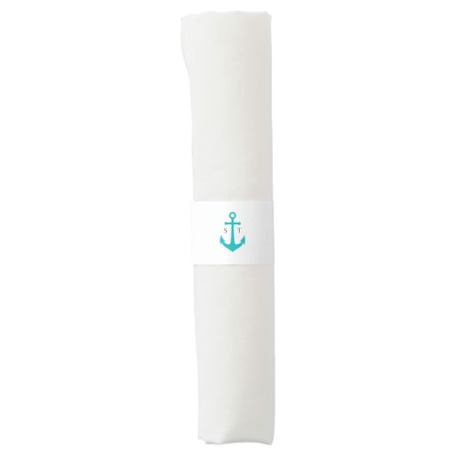 Fully Custom Colors Monogram Anchor Wedding Napkin Bands