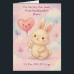 Fully Custom Great-Granddaughter Birthday Card<br><div class="desc">Celebrate a special young girl with this fully customizable birthday card—originally designed for a great-granddaughter, but editable for any child and any occasion. Personalize the name, age, message, relationship title, and even swap out the cupcake illustration for your own photo using the customization tool. Whether you're shopping for a niece,...</div>