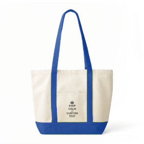 Fully custom Keep Calm and Customize Me Tote Bag