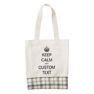 Fully custom Keep Calm and Customize Me Zazzle HEART Tote Bag