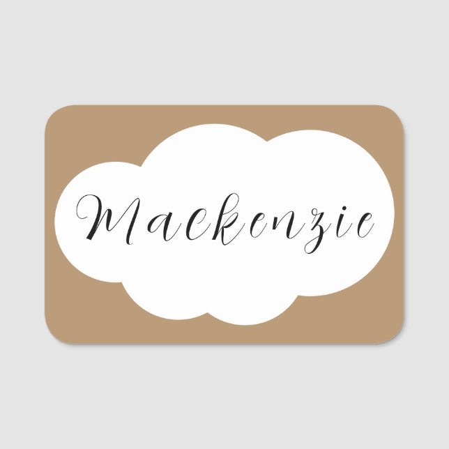 Fully Customizable 3" X 2" Rectangle Name Tag (Front)