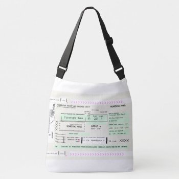 Fully Customizable Airline Ticket Boarding Pass Crossbody Bag by wheresmymojo at Zazzle