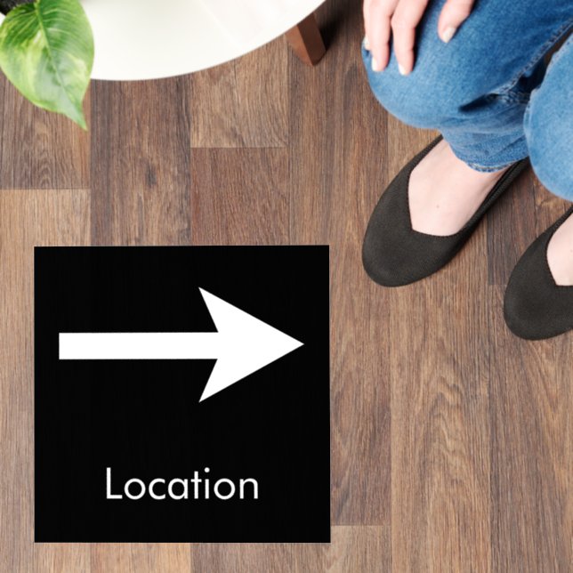 Fully Customizable Arrow Location Floor Decal (Floor)