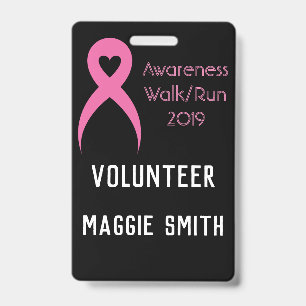 Fully Customizable Breast Cancer badge