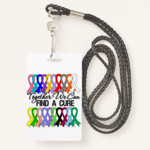 Fully Customizable Cancer Ribbons badge