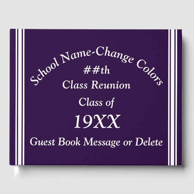 Fully Customizable, Class Reunion Guest Books, Guest Book (Front)