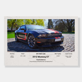 Fully Customizable First Car memory foamcore board