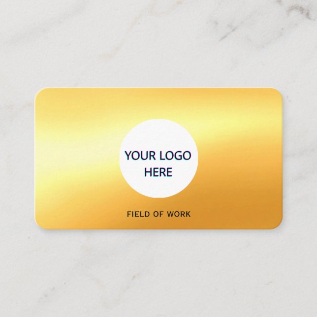 Fully Customizable Gold Business Card (Front)