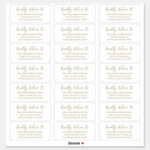 Fully Customizable Guest List Mailing Labels