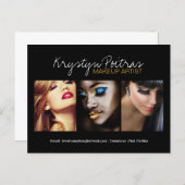 Fully Customizable Makeup Artist Comp Card (Front/Back)