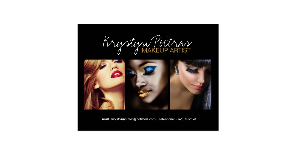 Fully Customizable Makeup Artist Comp Card