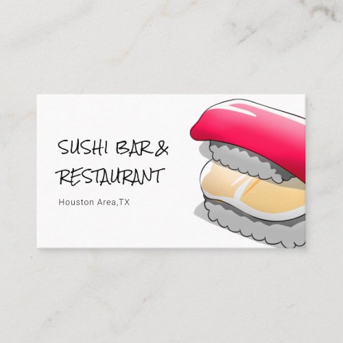 Fully Customizable Otaro Sushi Restaurant Business Card