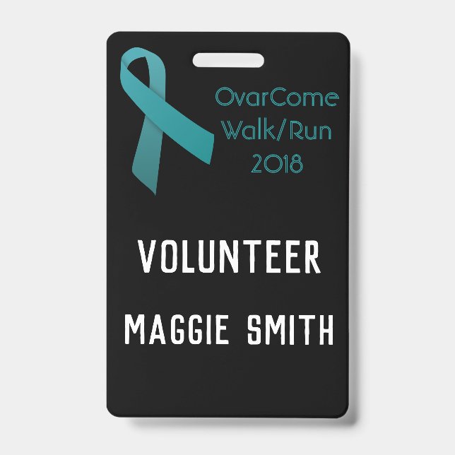 Fully Customizable Ovarian Cancer badge (Front)