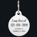 Fully Customizable Pet Tag<br><div class="desc">Change the info and background color to anything you need</div>