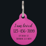 Fully Customizable Pet Tag<br><div class="desc">Change this pet tag with info and background color to anything you need</div>