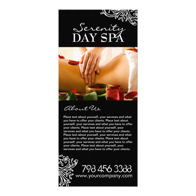 Fully Customizable Salon Menu Rack Card (Front)