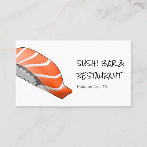 Fully Customizable Sushi Restaurant Business Card