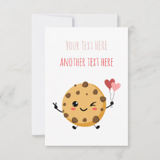 Fully Customizable Tall Vertical Cookie Teacher Th Thank You Card