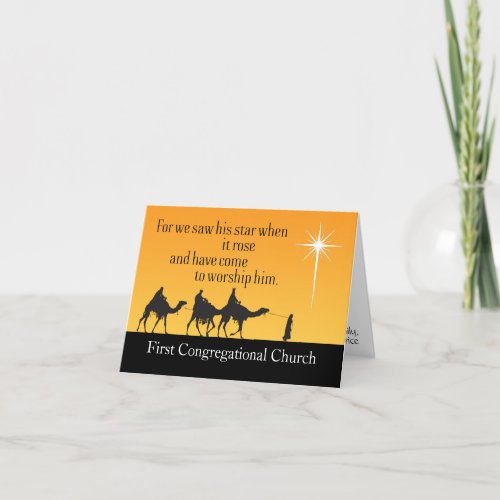 Fully Customizable Three Wise Men Christmas Holiday Card
