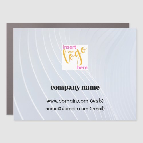 Fully Customizable With Company Logo And Info   Car Magnet