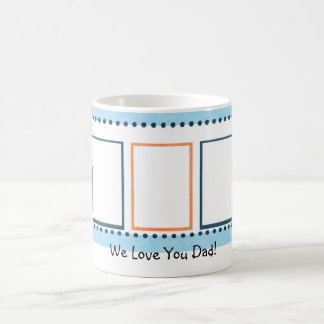 fully customizeable blue & orange photo mug