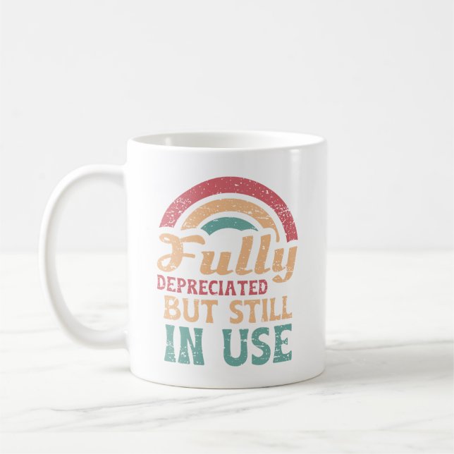Fully Depreciated Still In Use Retro Accountant Ac Coffee Mug (Left)
