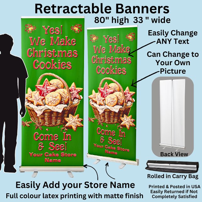 Fully Editable Christmas Cookies                   Retractable Banner (Creator Uploaded)