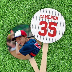 Fully Editable Colors Baseball Jersey Stripes Hand Fan