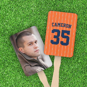 Fully Editable Colors Baseball Jersey Stripes Name Hand Fan