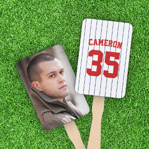 Fully Editable Colors Baseball Jersey Stripes Name Hand Fan