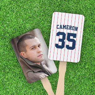 Fully Editable Colors Baseball Jersey Stripes Name Hand Fan