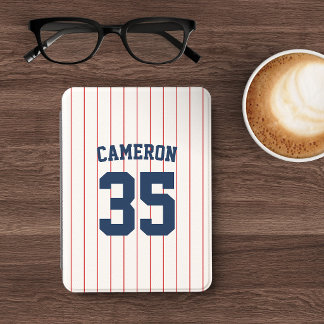 Fully Editable Colors Baseball Jersey Stripes Name Kindle Cover