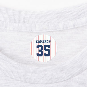 Fully Editable Colors Baseball Jersey Stripes Name Labels