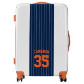 Fully Editable Colors Baseball Jersey Stripes Name Luggage, Zazzle