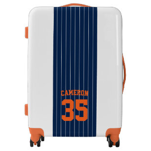 Fully Editable Colors Baseball Jersey Stripes Name Luggage