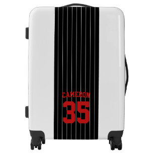 Fully Editable Colors Baseball Jersey Stripes Name Luggage
