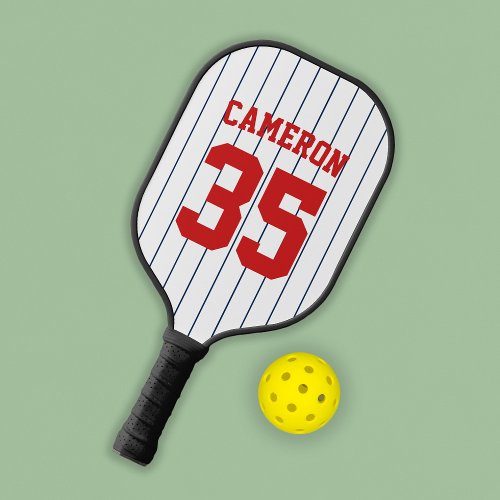 Fully Editable Colors Baseball Jersey Stripes Name Pickleball Paddle