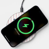 Fully Editable Colors Baseball Jersey Stripes Name Wireless Charger (Phone)