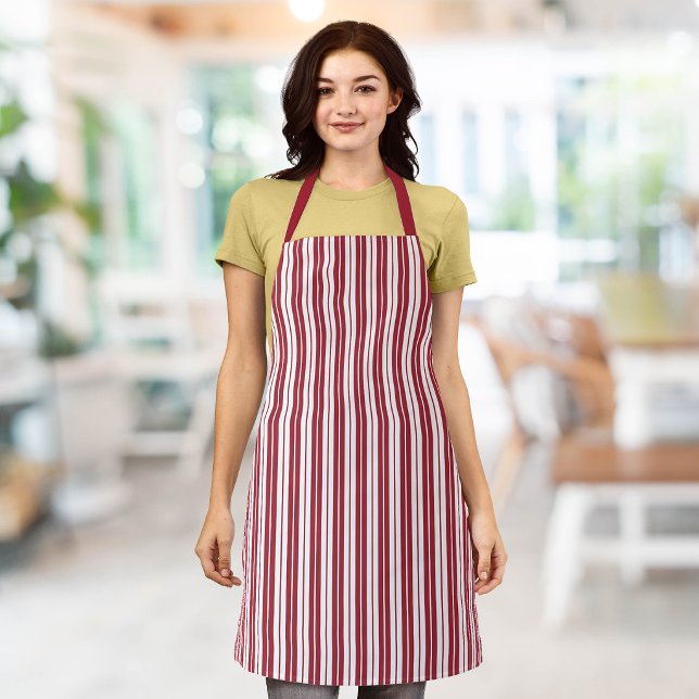 Fully Editable Colors Rustic Country Stripes Apron (Creator Uploaded)