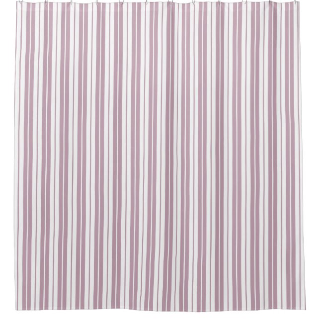 Fully Editable Colors Rustic Country Stripes Shower Curtain (Front)