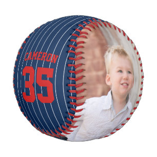 Fully Editable Colors Stripes Name Number Photo Baseball