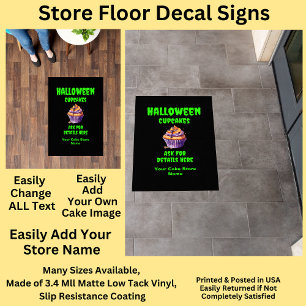 Fully Editable Halloween Cupcakes for Cake Store Floor Decals