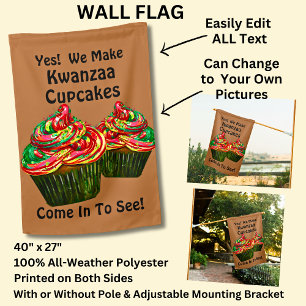 Fully Editable Kwanzaa Cupcakes for Cake Store House Flag