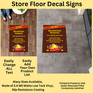 Fully Editable Oktoberfest Desserts for Cake Store Floor Decals