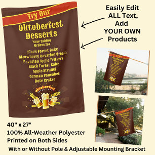 Fully Editable Oktoberfest Desserts for Cake Store House Flag