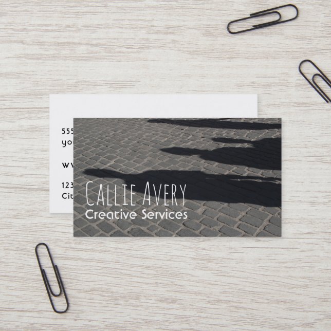 Fully-Editable, Photo-Based Creative Industries Business Card (Front/Back In Situ)