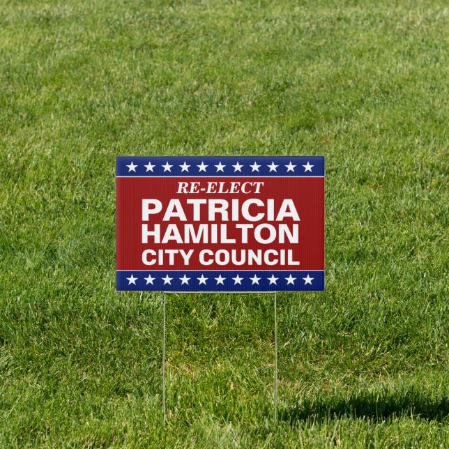Fully Editable Political Campaign Yard Sign (Insitu)